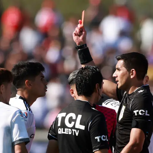 Erick Wiemberg es expulsado en el partido de Colo Colo ante Palestino ,Photosport