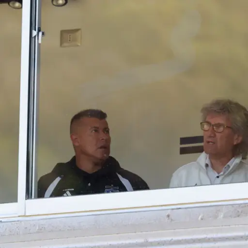 Jorge Almirón y Daniel Morón ,Photosport