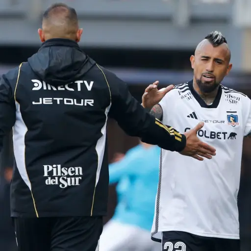 Jorge Almirón y Arturo Vidal ,Photosport