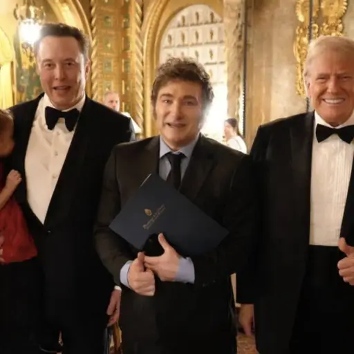 Javier Milei, Donald Trump y Elon Musk
