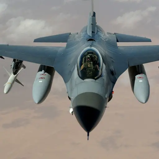 Avión caza con misiles