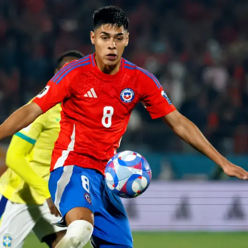 Darío Osorio jugando por la Selección Chilena ,Aton Chile